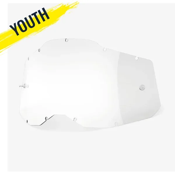 100% RC1/AC1/ST1 Youth Replacement Lens Clear
