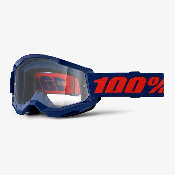100% Strata 2 Goggle - Navy Clear Lens