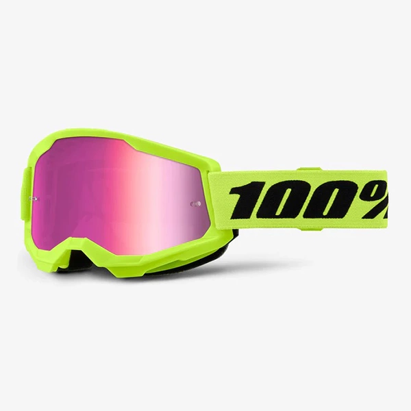 100% strata2-goggle-neon-yellow