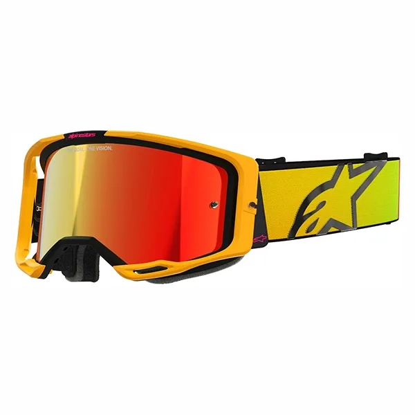 Alpinestars Vision 8 Corp Goggles - Yellow/Pink Mirror Red 5101625-5023