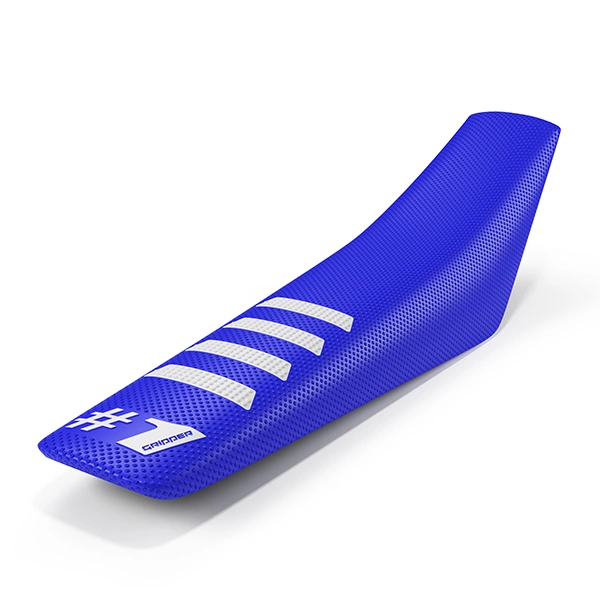 OneGripper Seat Cover - RIBBED - Blue/White
