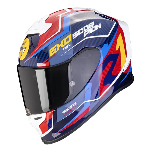 Scorpion EXO-R1 Evo Air Coup Helmet - Blue/Red/Yellow