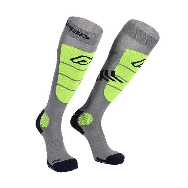 Acerbis MX Impact Vented Socks - Grey/Yellow