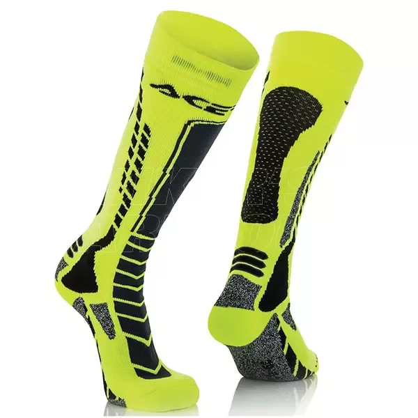 Acerbis MX Pro Long Socks - Black/Yellow