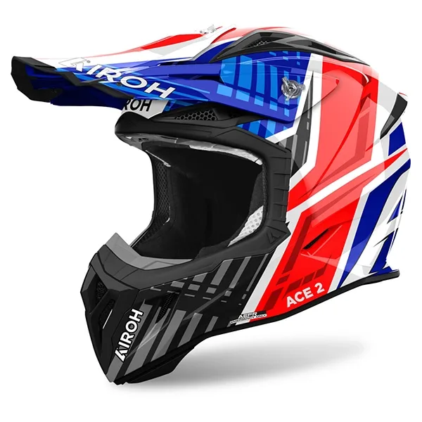 Airoh Aviator Ace 2 Proud MX Helmet - Blue/Red