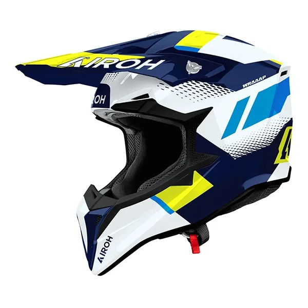 Airoh Wraaap Vision Helmet - Yellow/Blue