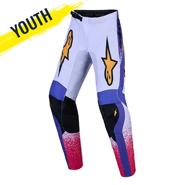 Alpinestars Fluid Drag Youth Pants - Lilac/Blue/Gold