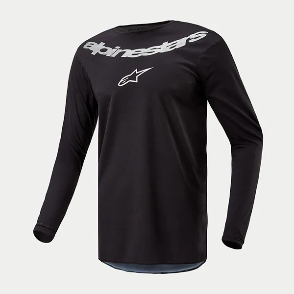 Alpinestars Fluid Graphite V2 Jersey - Black/Silver