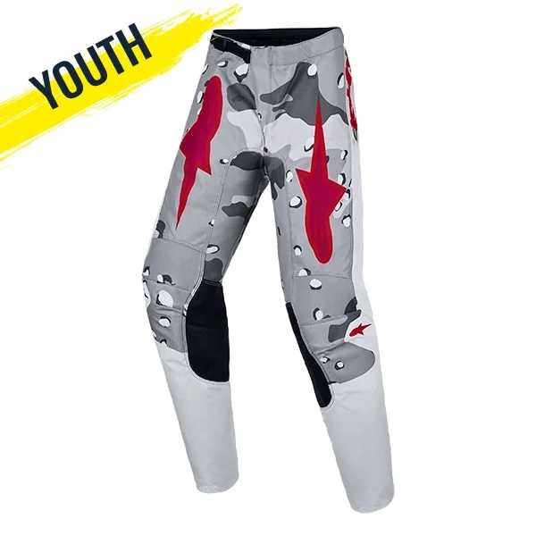 Alpinestars Fluid Lone Youth Pants - Camo/White/Red
