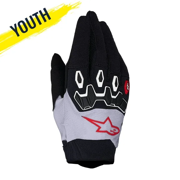Alpinestars Full Bore V2 Youth Gloves - Black/Light Lilac