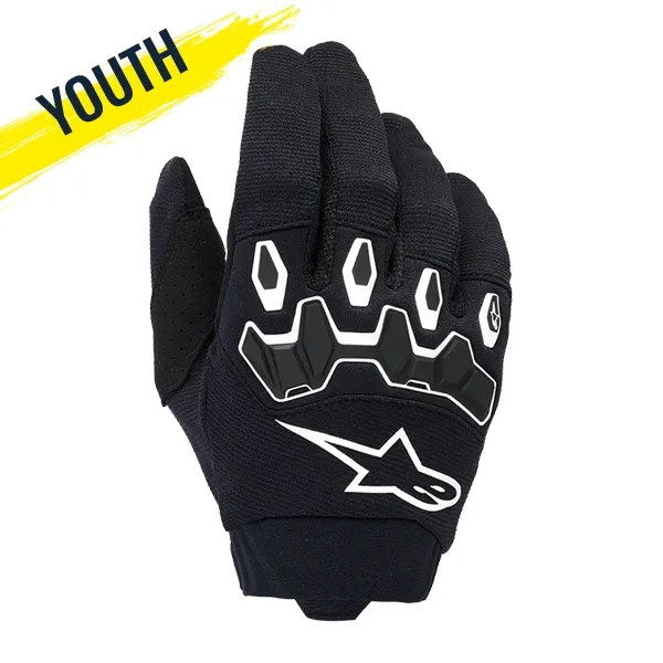 Alpinestars Full Bore V2 Youth Gloves (2026) - Black/White