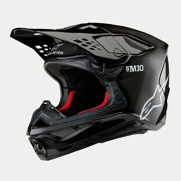 Alpinestars Supertech M10 Solid Helmet - Glossy Carbon Black