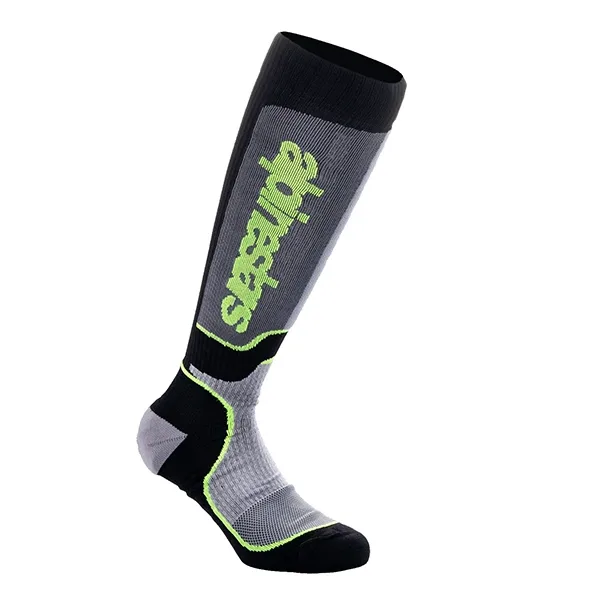 Alpinestars MX Plus Socks - Black/Grey/Yellow