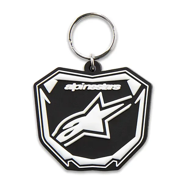 Alpinestars Plate Key Fob - Black/White 1216-91200-1020
