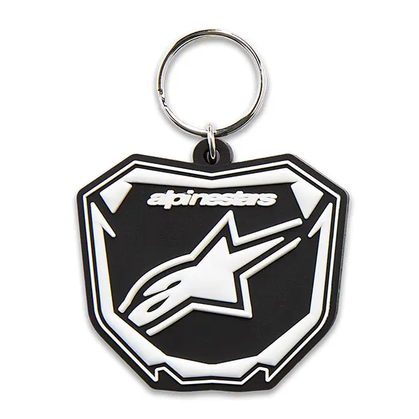 Alpinestars Plate Key Fob - Black/White 1216-91200-1020