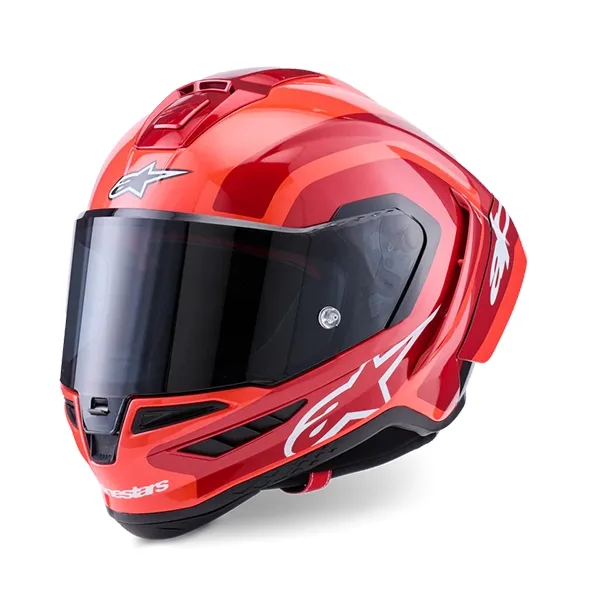 Alpinestars Supertech R10 Arius Helmet - Black/White/Red Glossy 8203926-1638