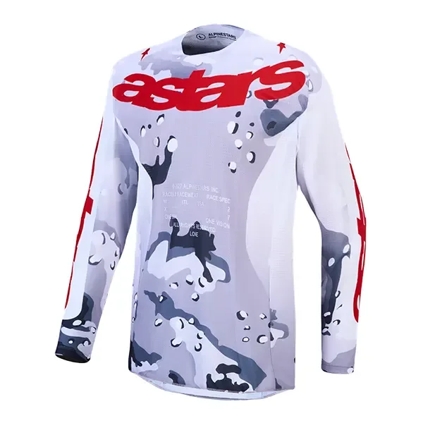 Alpinestars Racer Air Lone Jersey - Grey Camo/White/Red