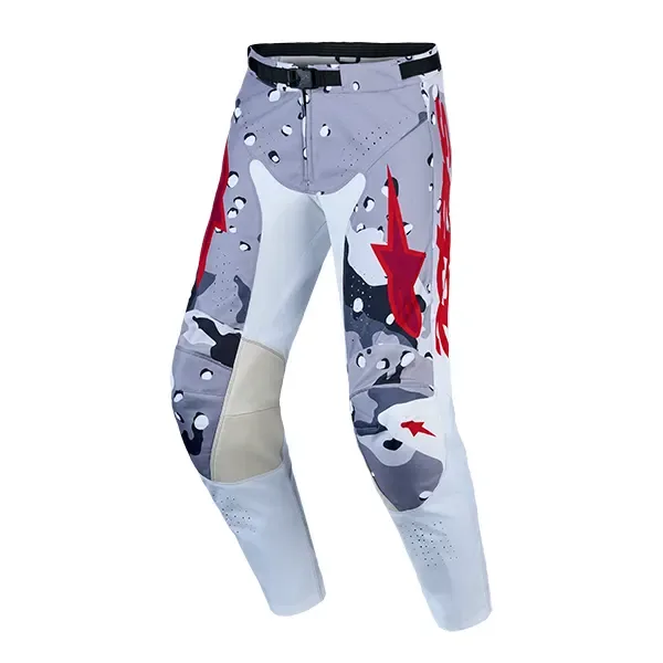 Alpinestars Racer Air Lone Pants - Grey Camo/White/Red