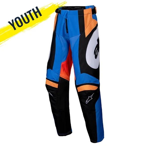 Alpinestars Racer Melt Youth Pant (2025) - Orange/Blue