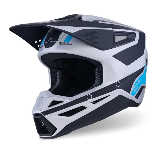 Alpinestars SM3 Heat MX Helmet - Matte Silver/Blue/Black 8300926-1949