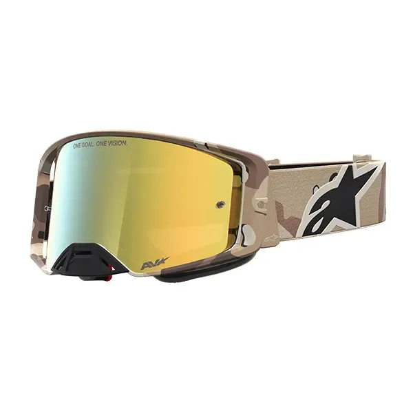Alpinestars Supertech Lone Goggles - Camo Mirror Gold