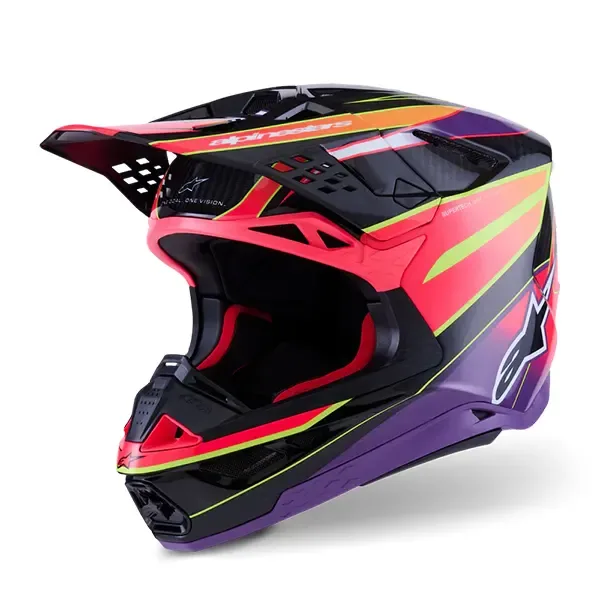 Alpinestars Supertech M10 Era Helmet - Pink/Violet/Yellow Glossy 8301123-3145