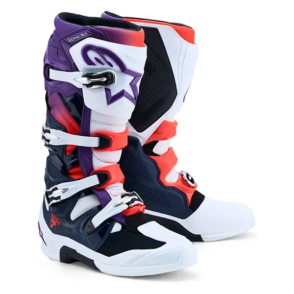 Alpinestars Tech 7 Boots - Purple/White/Blue/Red