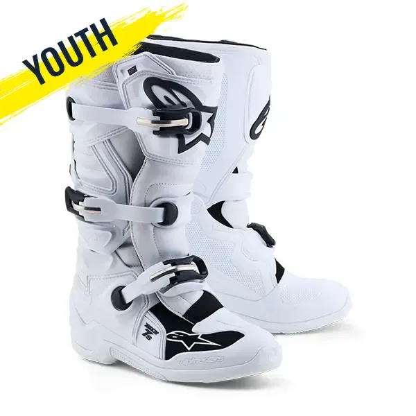 Alpinestars Tech 7S Youth Motocross Boots - White