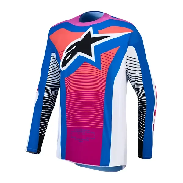 Alpinestars Techstar Maven Jersey - White/Coral/Blue