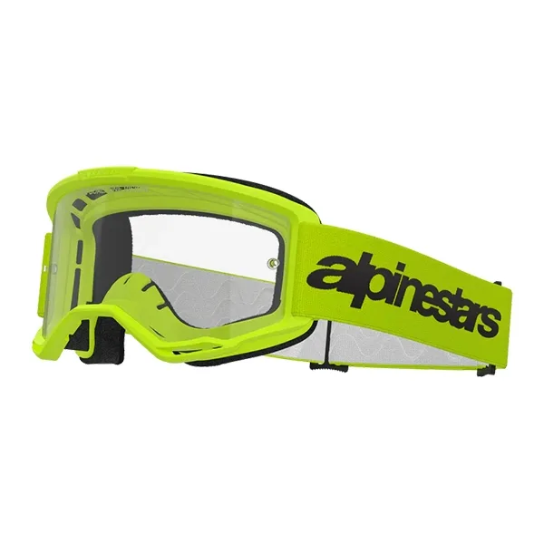 Alpinestars Vision 3 Wordmark Goggles - Yellow Clear