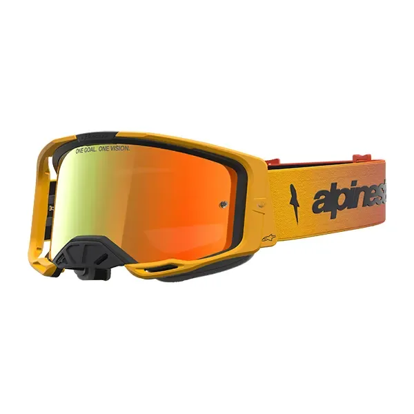 Alpinestars Vision 8 Amber Goggles - Red/Black Mirror Red