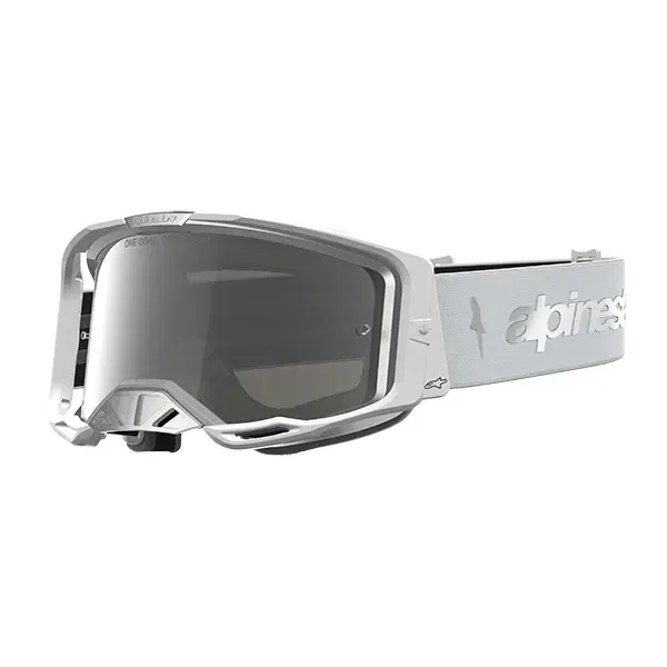 Alpinestars Vision 8 Amber Goggles - White/Silver Mirror Silver