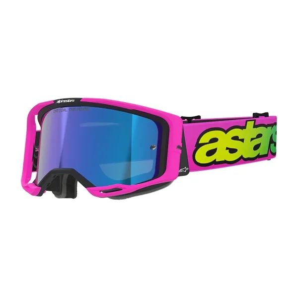 Alpinestars Vision 8 Vista Goggles - Pink/Yellow Mirror Blue