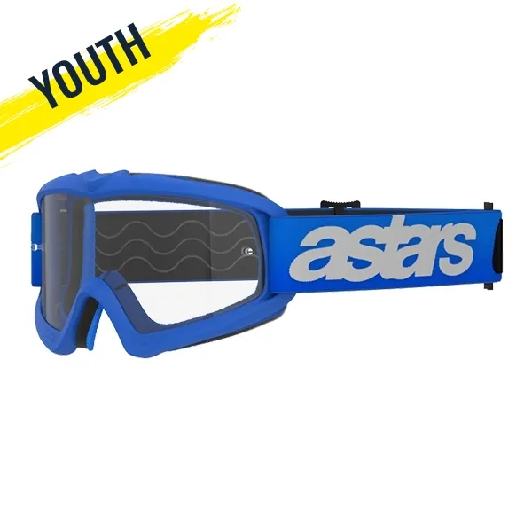 Alpinestars Vision Blaze Youth Goggles - Blue Clear Lens 5140325-7189