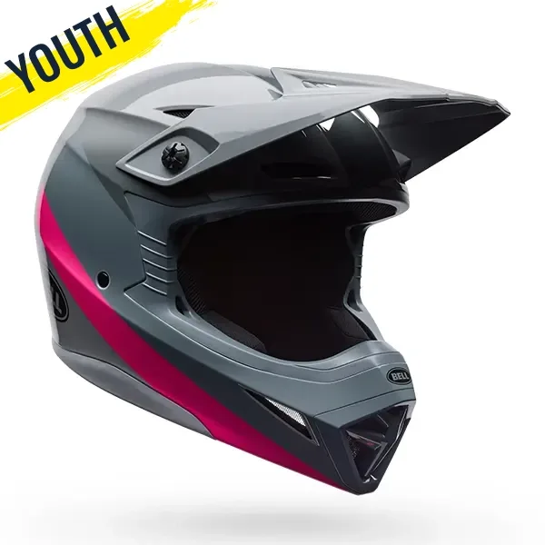 Bell MX-10 MIPS Youth Helmet - Aviator Grey/Pink