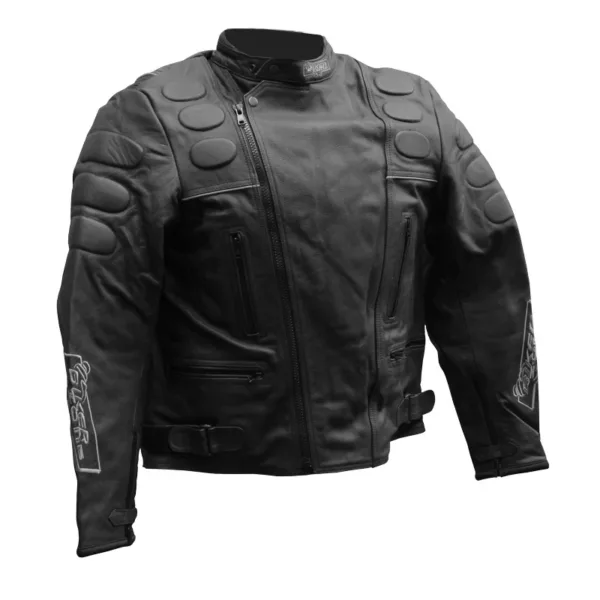 Biker Zone Leather Riding Jacket - Black