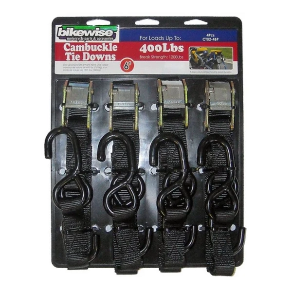 BMA 4pc Tie-Downs - Black Soft Loop CT02-ST-4BP-BK
