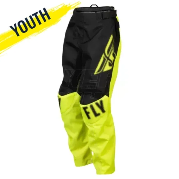 Fly F-16 Youth MX Pants (2023) - Black/Hi-Vis