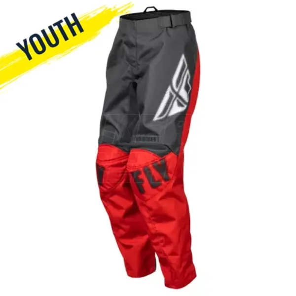 Fly F-16 Youth MX Pants (2023) - Grey/Red