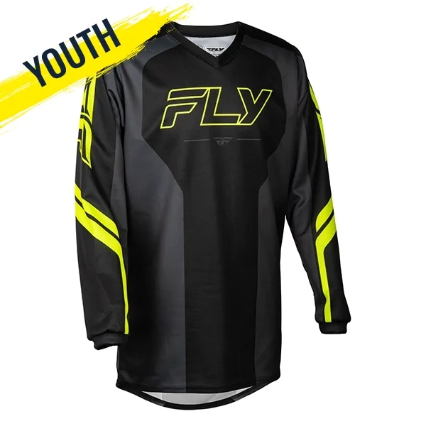 Fly F-16 Raze Youth Jersey- Black/Grey