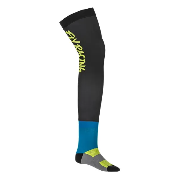 Fly Kneebrace Socks - HiVis/Black/Blue