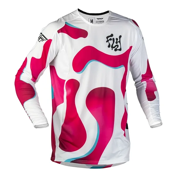 Fly Lite Vibe Jersey - White/Pink/Blue