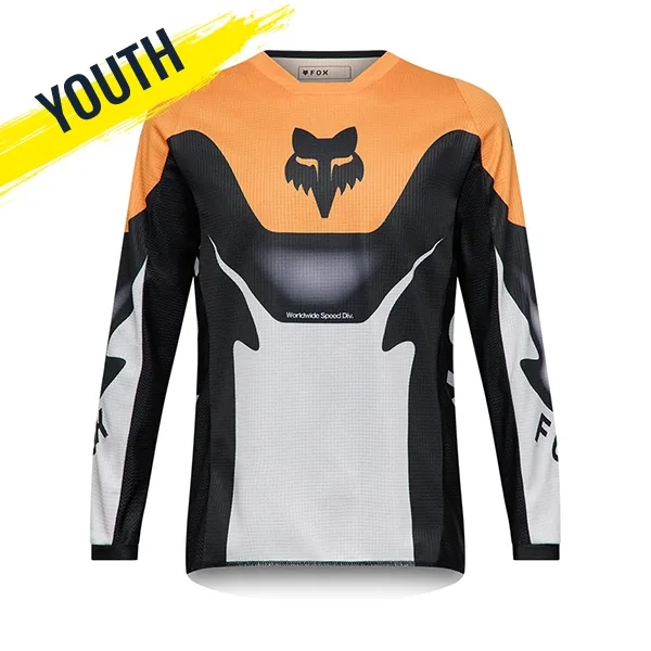 Fox 180 Noble Youth MX Jersey - Black/White 38690-018