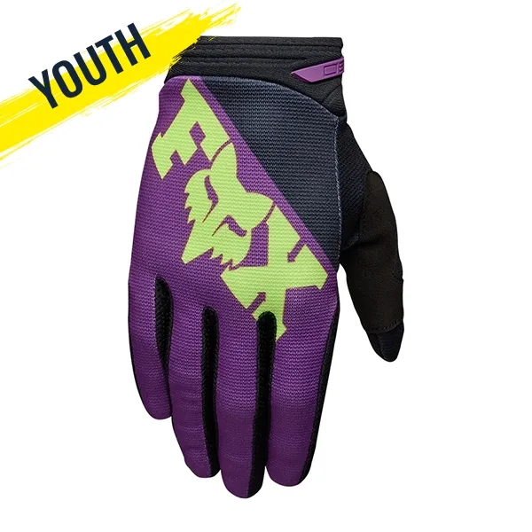 Fox 180 Raid Youth Gloves - Purple