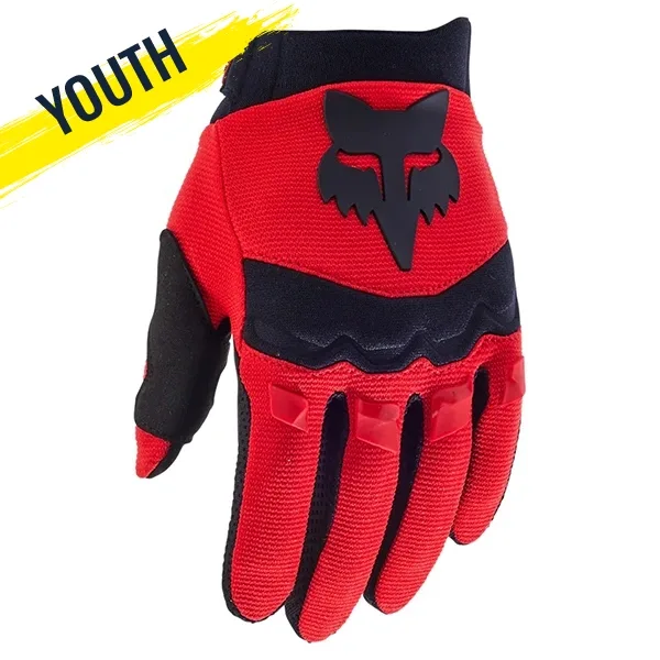 Fox Dirtpaw Youth MX Glove - Flo Red