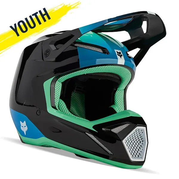 Fox V1 Ballast Youth Helmet - Black/Blue