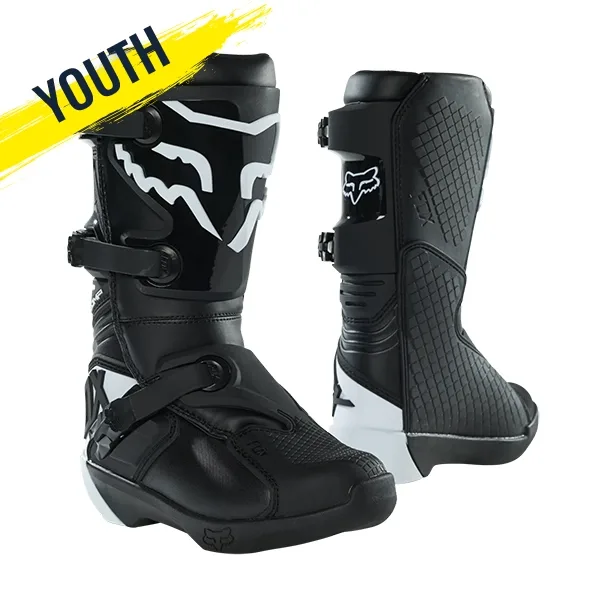 Fox Youth Comp Boots - Black