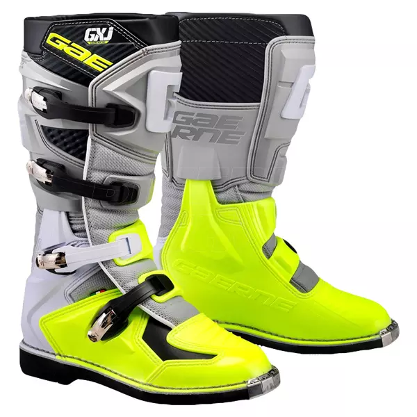 Gaerne GX J Junior Motocross Boots Grey Yellow Biker s Warehouse