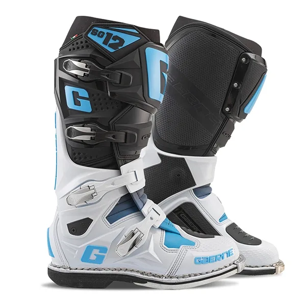 Gaerne SG12 Motocross Boots - Black/White/Blue
