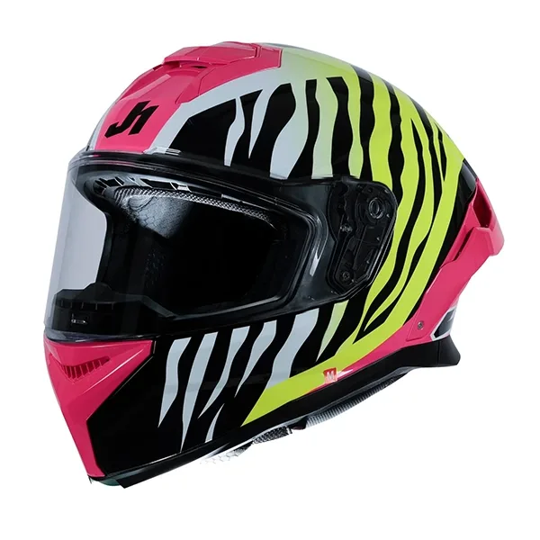 Just1 J-STR Tiger Helmet - Red/Yellow/Black